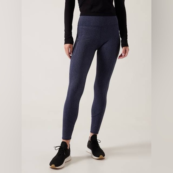 Athleta Rainier Legging Textured Tight in Braeden Blue - Picture 1 of 8